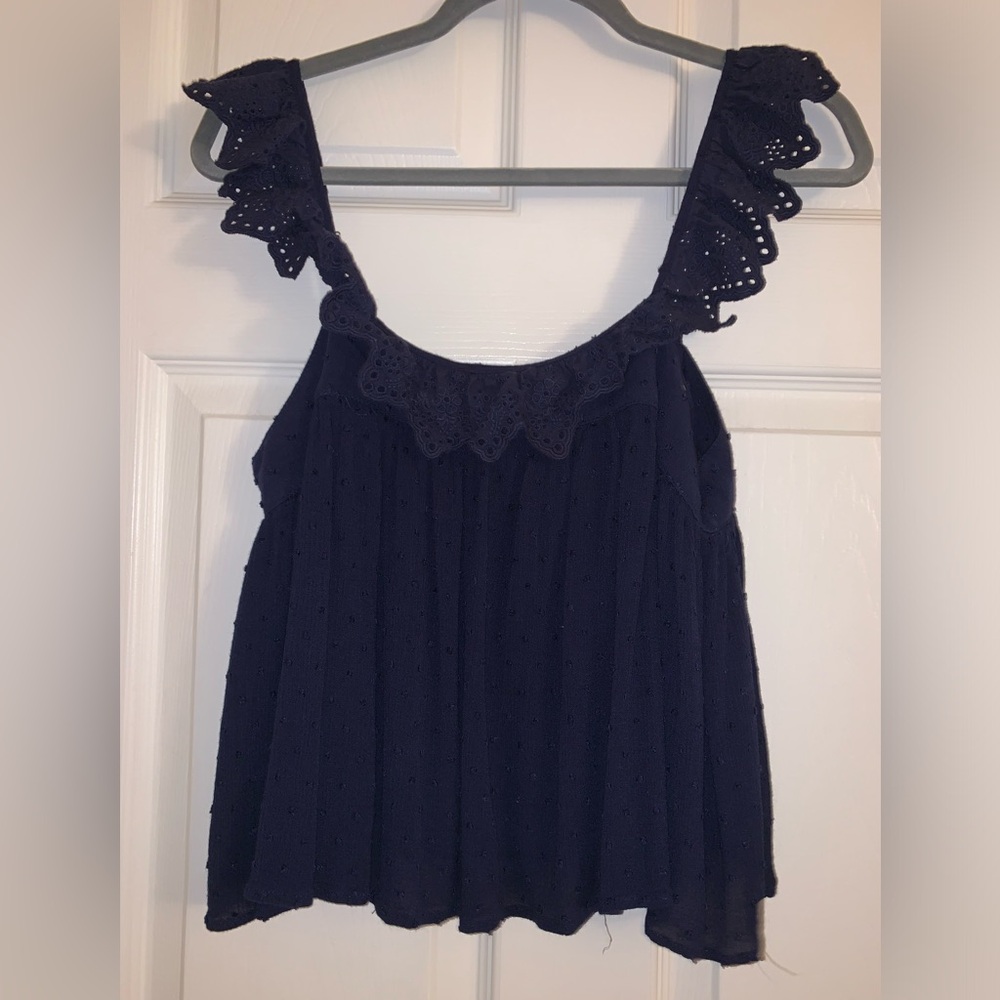 Pink Lily ruffled tank